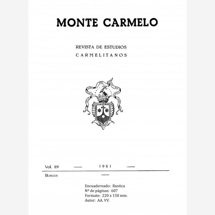 Revista Monte Carmelo - Volumen 89